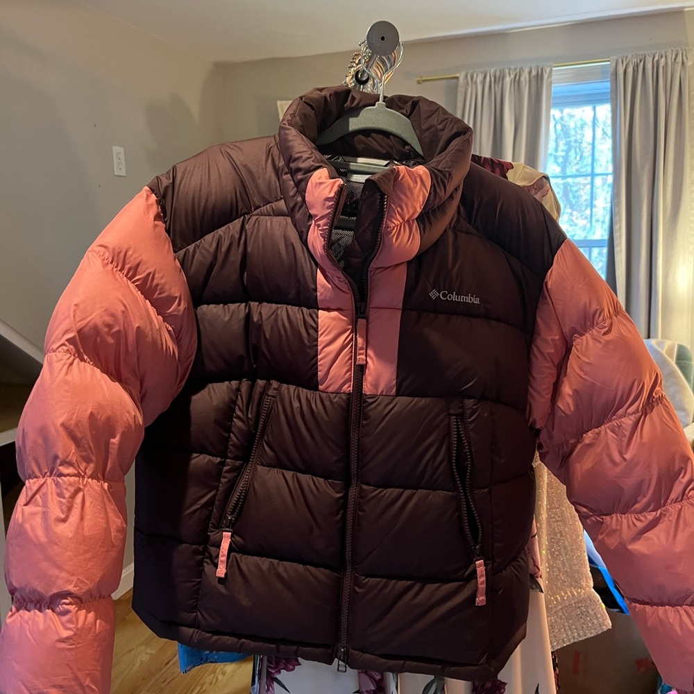 Columbia Women's Ski Jacket - Pink and Brown